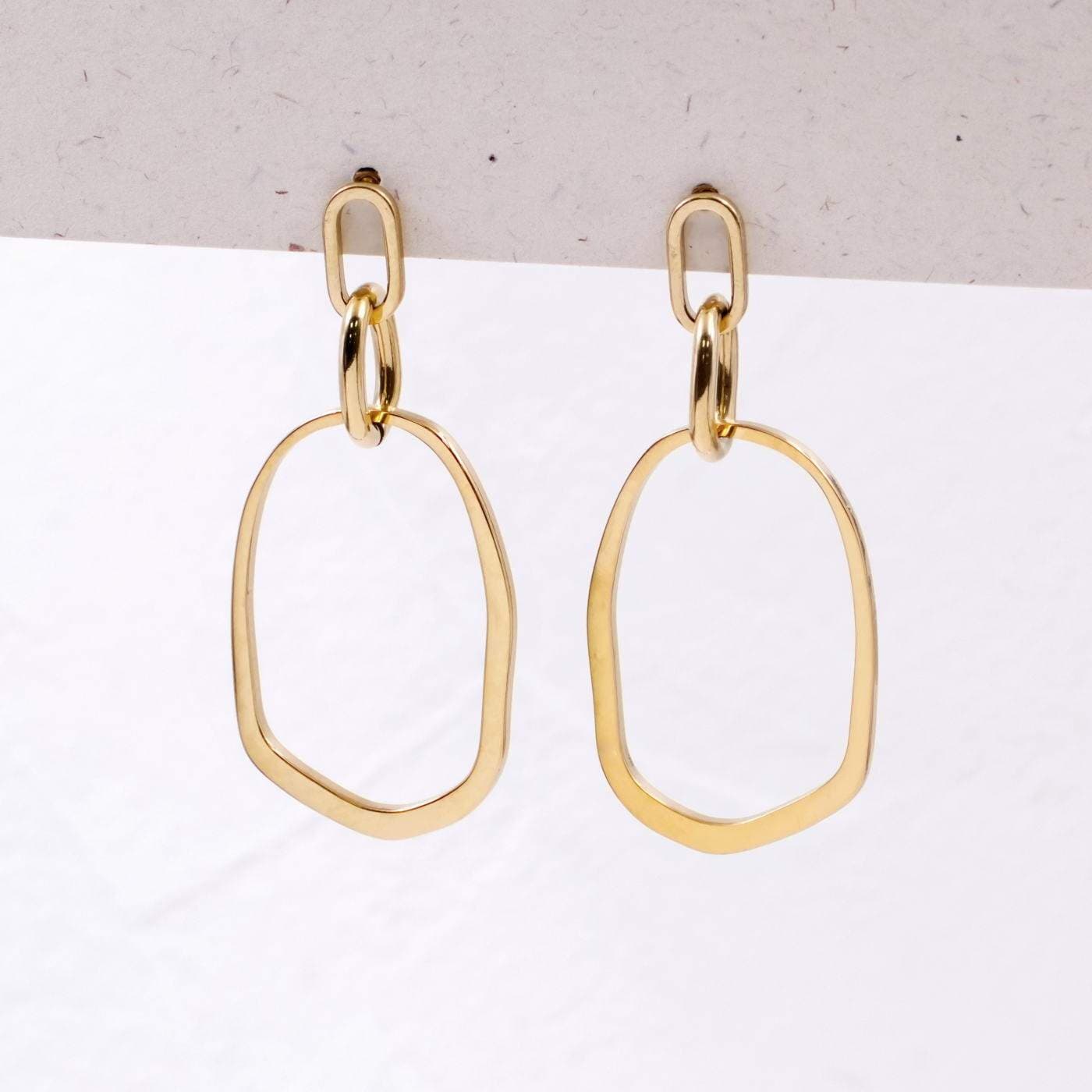 Stainless Steel Gold-plated Earrings — Earrings from Toolittle