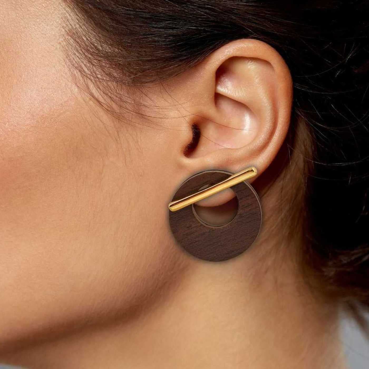 Plexiglass Round Double-side Earrings — Earrings from Toolittle