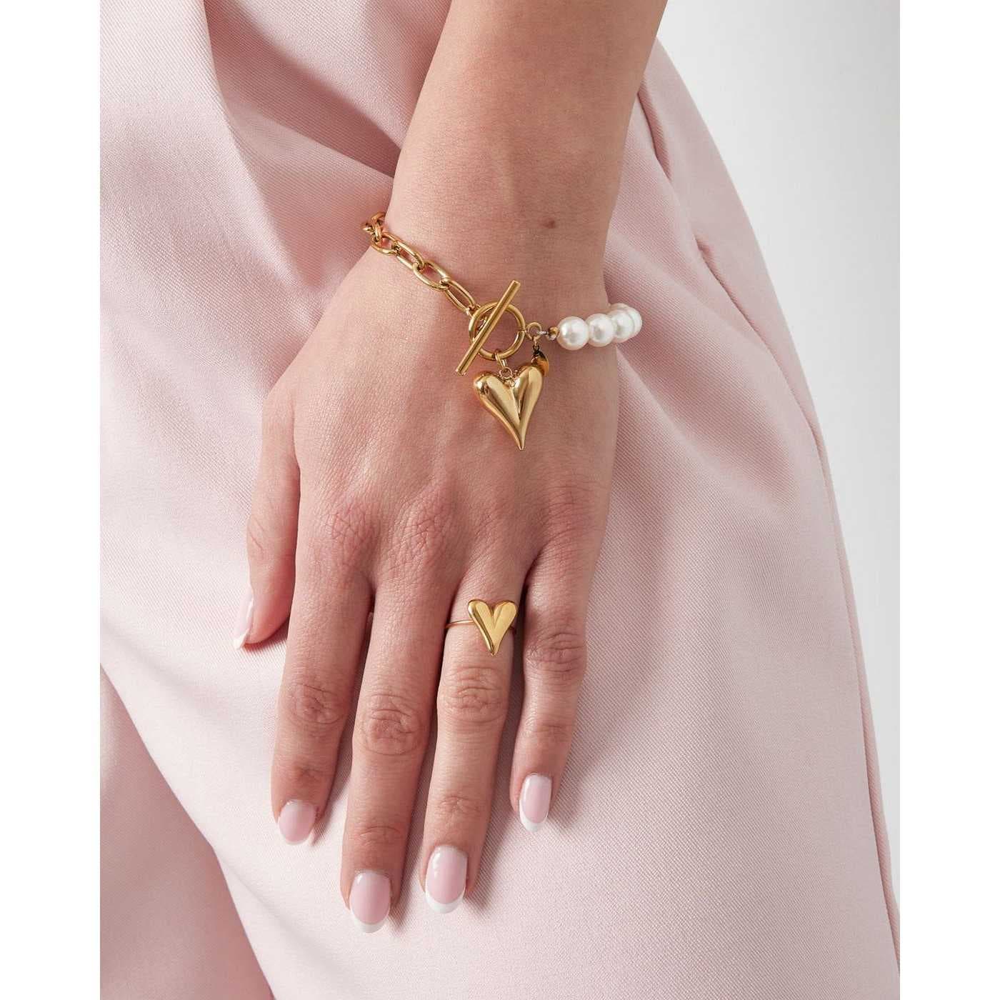Inox chain bracelet with pearls — Bracelets from Toolittle