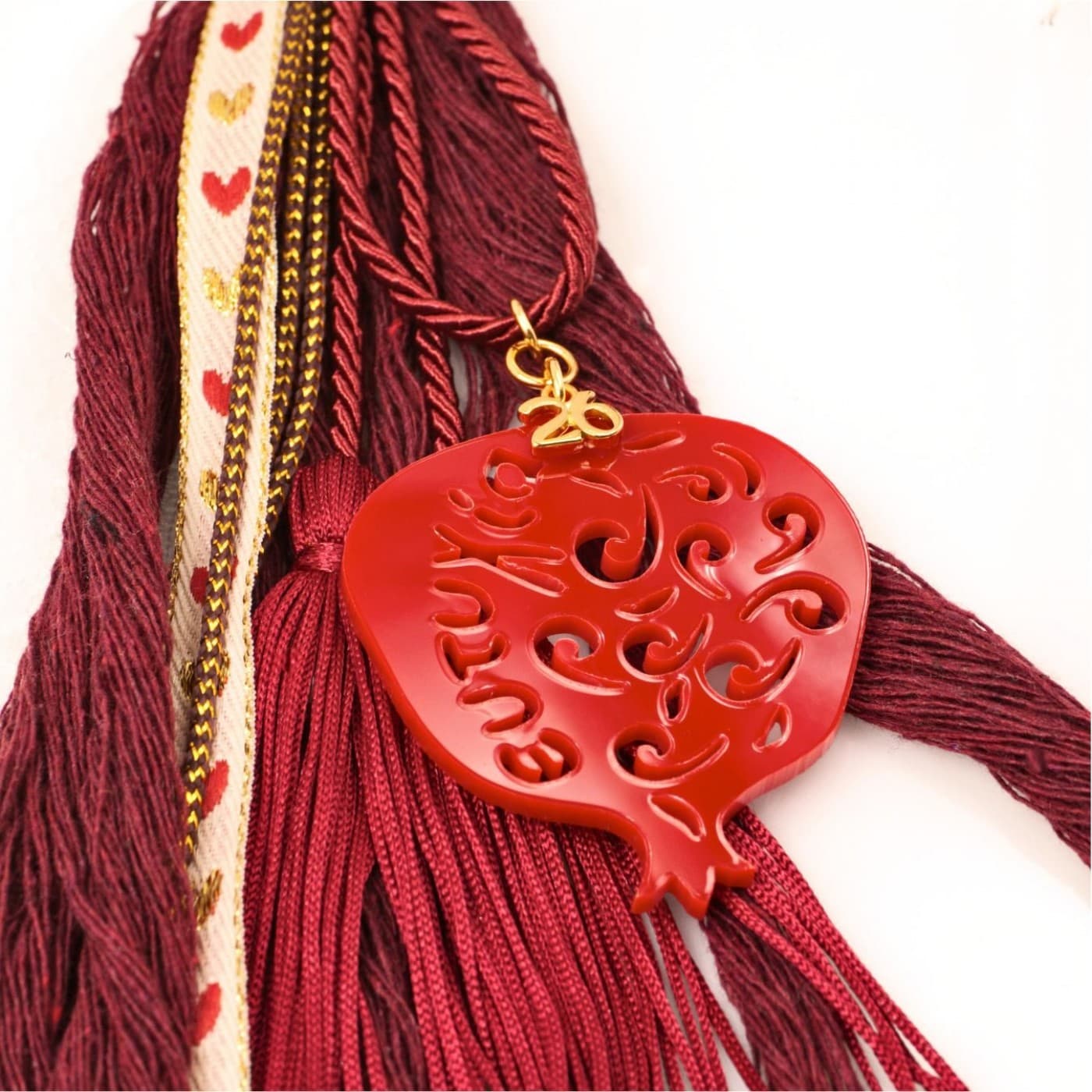 Handmade Lucky Charm 2026 – Pomegranate of Prosperity — Pendants & charms from Toolittle