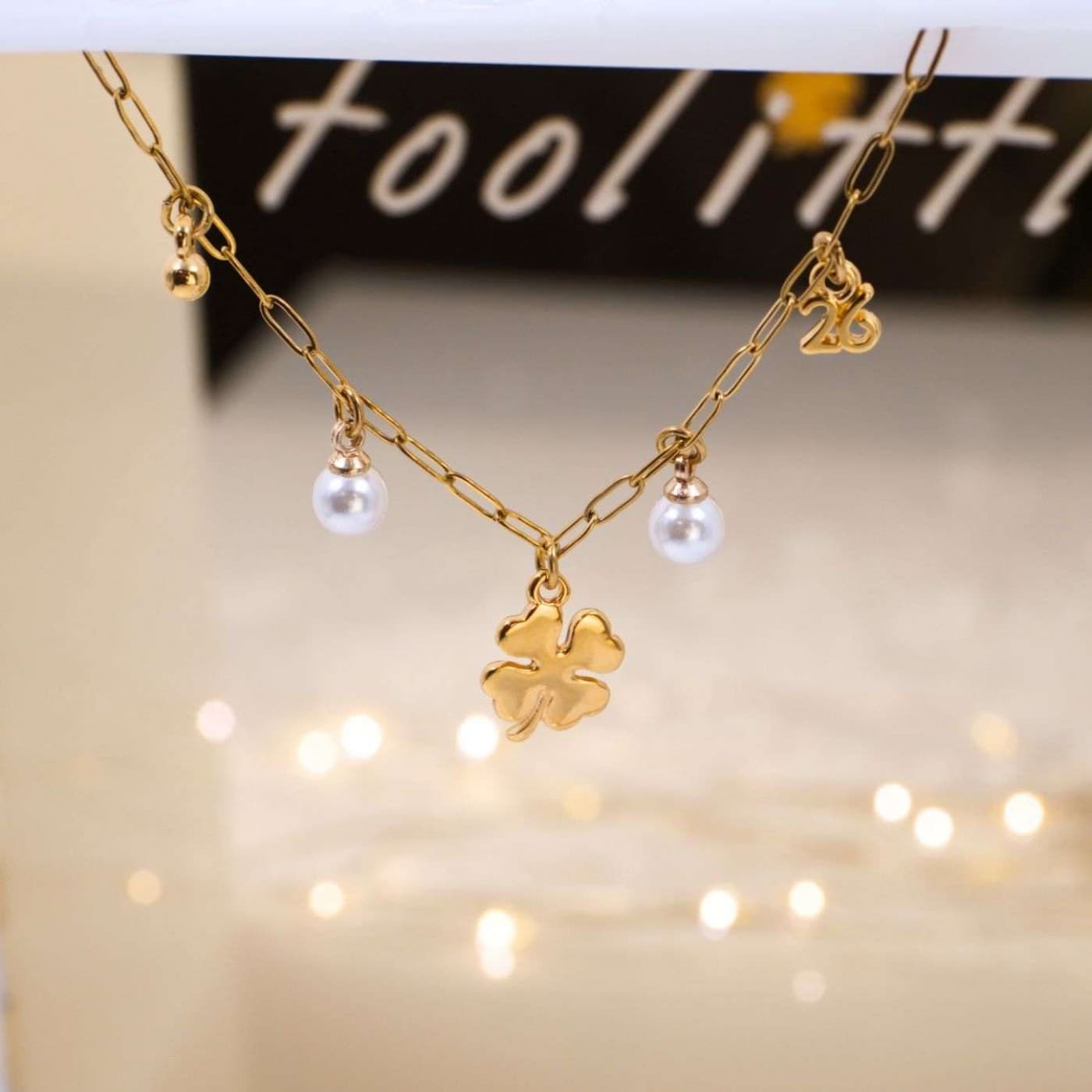 2026 Lucky Bracelet: Pearls & Four Leaf Clover — Pendants & charms from Toolittle