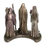 Triple Goddess — Maiden, Mother and Crone — Bronze Finish Statue, 12 cm – view 4