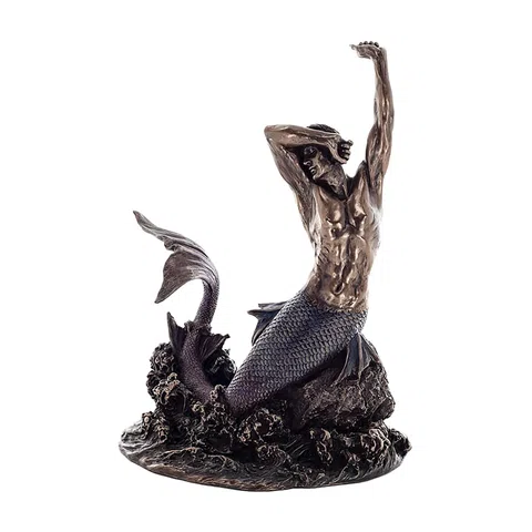 Triton – Guardian of the Ocean – Bronze-Finish Statue – 20 cm – view 1