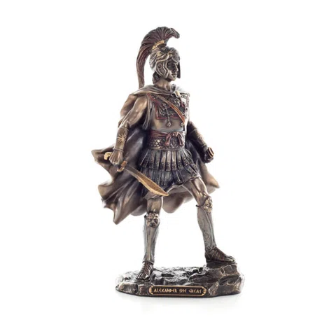 Alexander the Great — King of Macedon — Bronze Finish Statue, 24.8 cm – view 1
