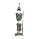 Corinthian Warrior's Armour – Decorative Sculpture – 23 cm – Blue & Gold
