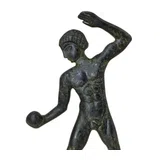 Ancient Olympic Shot-Putter – Solid Sculpture – 18 cm – Dark Green