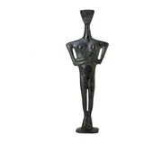 Triangular Cycladic Figurine – Bronze Sculpture – 26 cm