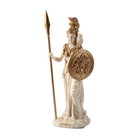 Athena, Goddess of Wisdom – White Statue – 16.5 cm – view 1