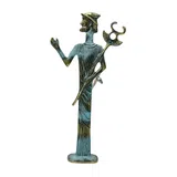 Hermes, Messenger of the Gods – Sculpture – 40 cm – Blue & Gold