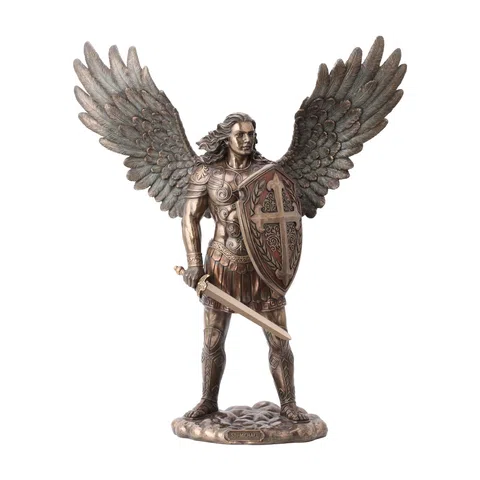Archangel Michael with Sword and Shield — Bronze-Finish Statue, 73 cm – view 1