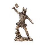 Thor — Norse Warrior — Bronze-Finish Statue, 11.5 cm