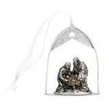 The Nativity in a Decorative Arch – Bronze-Finish Resin Statue – 9 cm