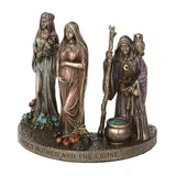 Triple Goddess — Maiden, Mother and Crone — Bronze Finish Statue, 12 cm – view 2