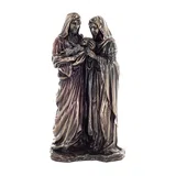 The Holy Family — Joseph, Mary and Jesus — Bronze-Finish Statue – 22 cm
