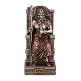 Zeus Seated on His Throne – Bronze-Finish Statue – 8.5 cm