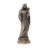 Virgin Mary with the Christ Child — Bronze-Finish Statue – 29 cm – view 2