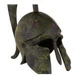 Corinthian Helmet with Owl and Tall Crest – 20 cm – Dark Green