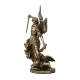 Archangel Michael — Vanquisher of the Demon — Bronze Finish Statue, 16 cm – view 3