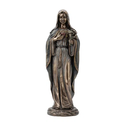 The Immaculate Heart of Mary — Bronze-Finish Statue, 20.5 cm – view 1