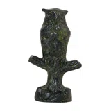Ancient Greek Owl on a Branch – Bronze Sculpture – 8 cm