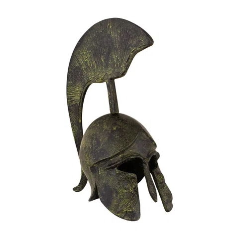 Corinthian Helmet with Owl and Tall Crest – 20 cm – Dark Green