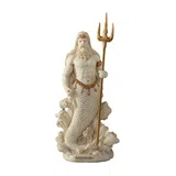Poseidon, God of the Sea – White Statue – 18 cm