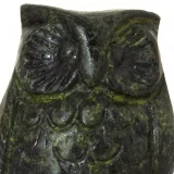 Forward-Facing Owl – Solid Sculpture – 3 cm – Dark Green