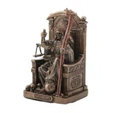 Santa Muerte on a Throne – Bronze-Finish Statue – 8.4 cm – view 3