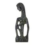 Leda and the Swan – Bronze Sculpture – 40 cm – Dark Green