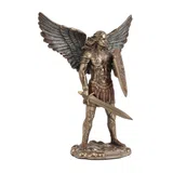 Archangel Michael with Sword and Shield — Bronze-Finish Statue – 19.5 cm – view 2