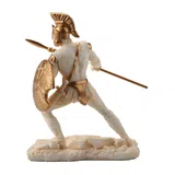 Achilles — Greek Warrior — White and Gold Statue – 9.5 cm – view 3