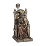 Zeus on His Throne – Bronze-Finish Statue – 27 cm – view 2
