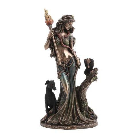 Hecate – Bronze-Finish Statue – 34 cm – view 1
