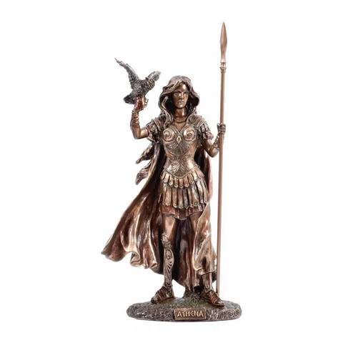 Athena — Goddess of Wisdom and War — Bronze-Finish Statue, 30 cm – view 1