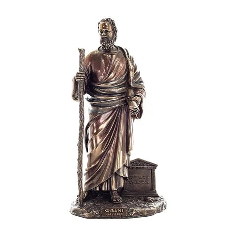 Socrates — Greek Philosopher — Bronze-Finish Statue – 30 cm – view 1