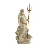 Poseidon, God of the Sea – White Statue – 18 cm – view 2