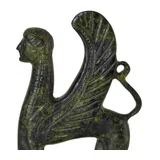 Sphinx of Delphi – Bronze Sculpture – 10 cm – Dark Green