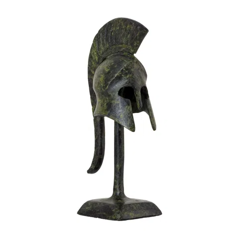 Ancient Greek Helmet on Base – 10 cm – Dark Green