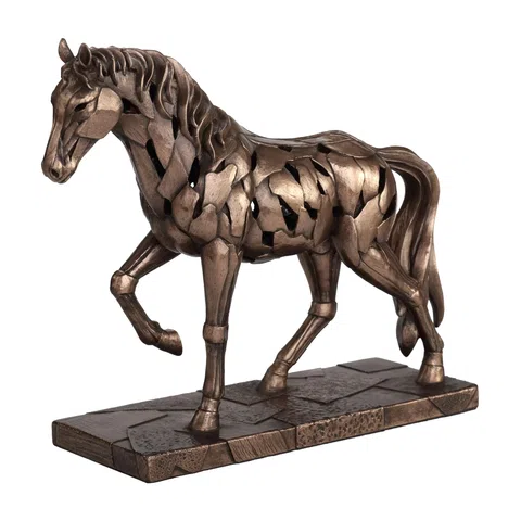 Walking Horse – Bronze-Finish Statue – 25.5 cm – view 1