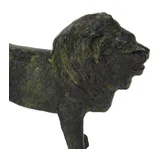 Lion – Bronze Sculpture – 4 cm – Dark Green