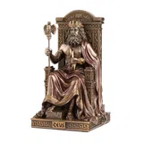 Zeus — God of the Sky and Thunder — Bronze-Finish Statue – 15.5 cm