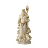Poseidon, God of the Sea – White Statue – 18 cm – view 3