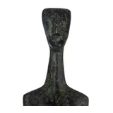 Male Cycladic Bust with Folded Arms – 14 cm – Dark Green