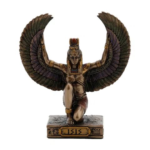 Isis — Egyptian Goddess — Bronze Finish Statue, 8.5 cm – view 1