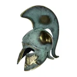 Corinthian Helmet with Pegasus and Short Crest – 19 cm – Blue & Gold