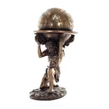 Atlas, Titan of Greek Mythology – Bronze-Finish Resin Statue – 23.5 cm