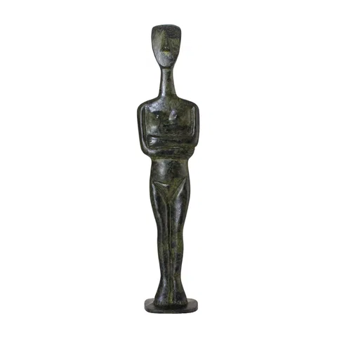 Late Spedos-Type Cycladic Fertility Figurine – 25 cm – Dark Green