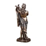 Apollo Playing the Lyre — Bronze-Finish Statue – 16 cm – view 3