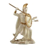 Leonidas with Spear and Shield – White Statue – 15.5 cm – view 2