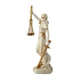 Themis, Goddess of Justice – White Statue – 16.5 cm – view 3